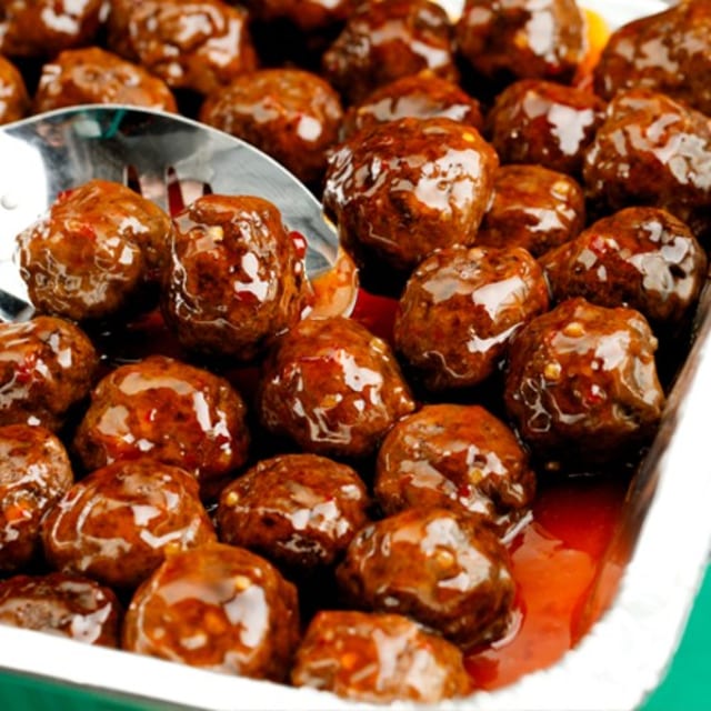 Fatboys Sweet Chili Meatballs.