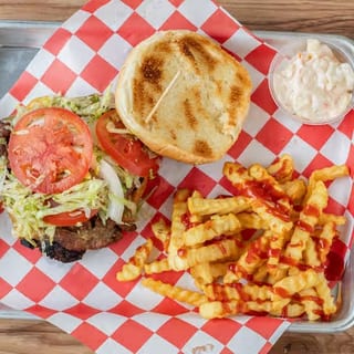 Juicy Seasoned Smash Burger on A Sesame Bun