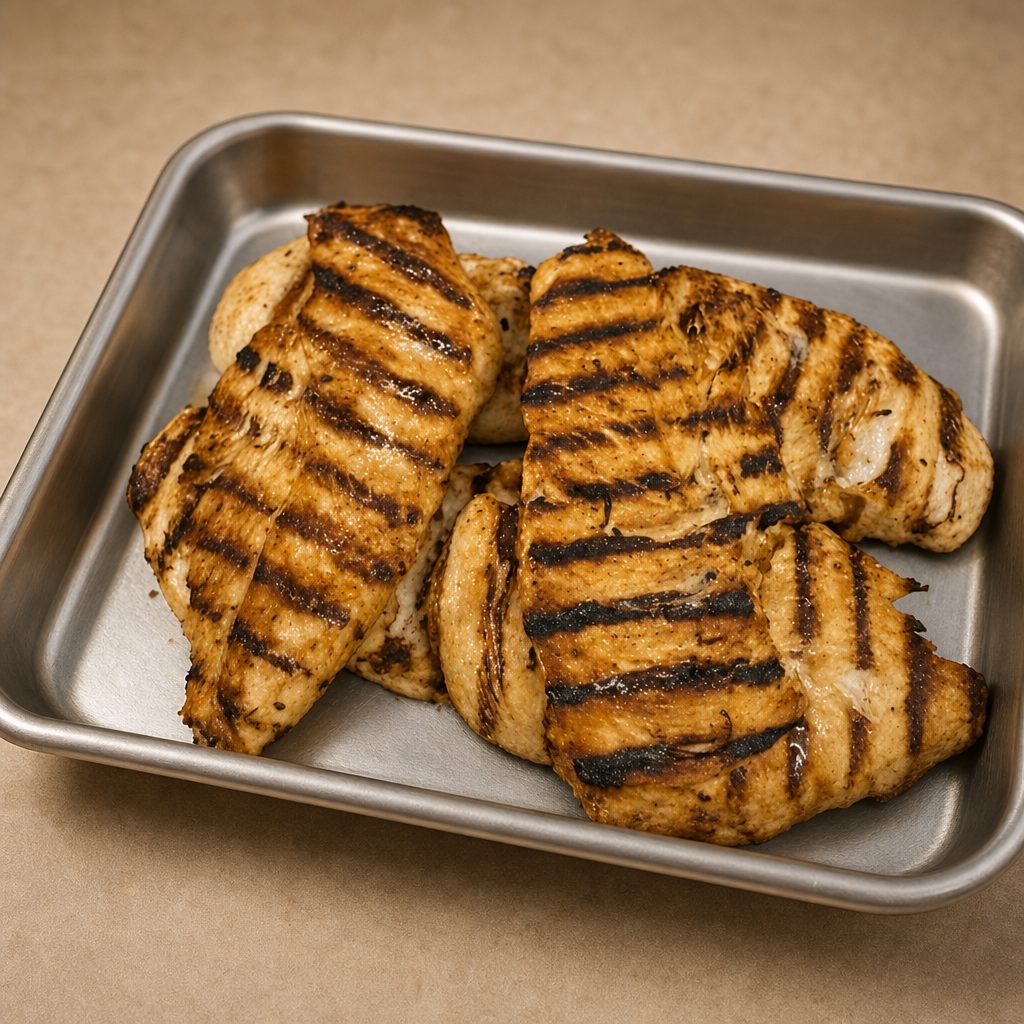 Juicy Marinated BBQ Chicken Breast Sandwich.