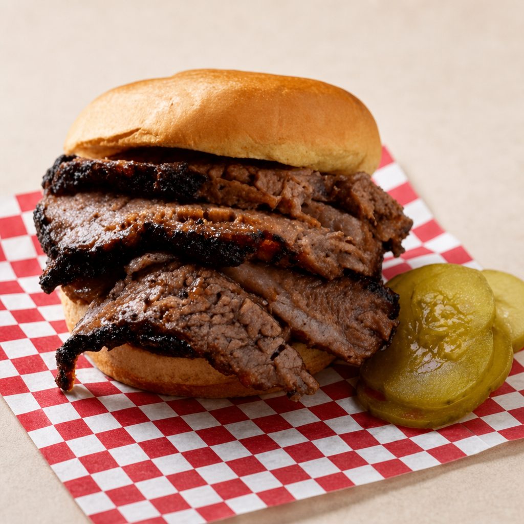 BBQ Brisket Sandwich.