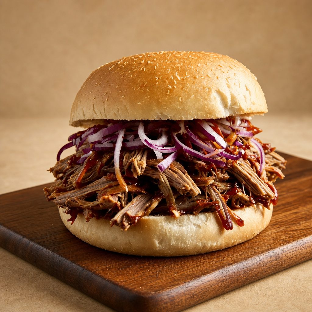 Smoked Pulled Pork Sandwich with Any $60 Order.